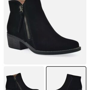 New white mountain women suede ankle boot black size 8women